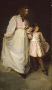 Cecilia Beaux Dorothea and Francesca a.k.a. The Dancing Lesson oil on canvas